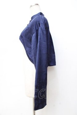 画像2: axes femme / 芍薬ジャガードチャイナボレロ  紺 Y-25-09-29-086-AX-TO-SZ-ZY