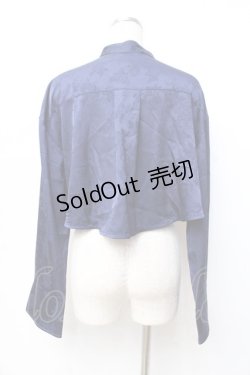 画像3: axes femme / 芍薬ジャガードチャイナボレロ  紺 Y-25-09-29-086-AX-TO-SZ-ZI