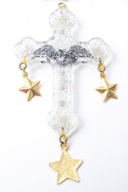 画像2: Angelic Pretty / Dream Bat Crossネックレス  クリア Y-25-09-29-009-AP-AC-SZ-ZY
