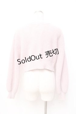 画像2: axes femme POETIQUE / ビジューボタンショートカーディガン  ピンク Y-25-09-29-088-AX-TO-SZ-ZY