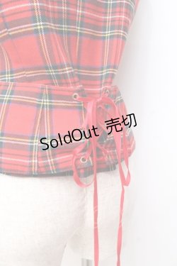 画像4: ALICE and the PIRATES / オリジナルタータンチェックベスト  赤 Y-25-09-29-089-PA-TO-SZ-ZY