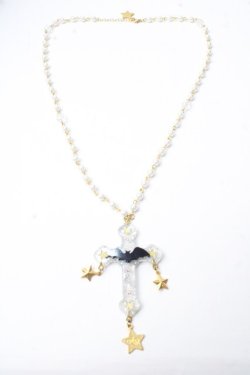 画像3: Angelic Pretty / Dream Bat Crossネックレス  クリア Y-25-09-29-009-AP-AC-SZ-ZY