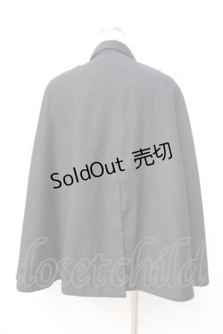 画像3: PUTUMAYO / ストライプダブルボタンケープ  黒 Y-25-09-29-091-PT-CO-SZ-ZY