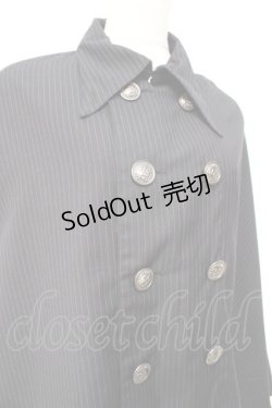 画像4: PUTUMAYO / ストライプダブルボタンケープ  黒 Y-25-09-29-091-PT-CO-SZ-ZY