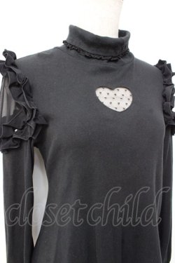 画像4: Angelic Pretty / Lacy Heartタートルネックカットソー  黒 Y-25-09-29-092-AP-TO-SZ-ZY