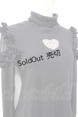 画像4: Angelic Pretty / Lacy Heartタートルネックカットソー  黒 Y-25-09-29-092-AP-TO-SZ-ZY