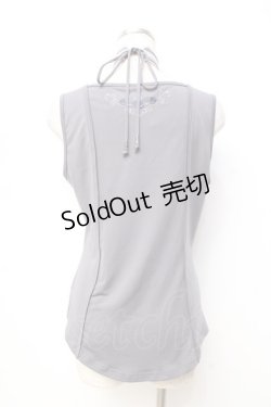 画像2: Ozz oneste / チョーカー風タンクトップ  グレー Y-25-09-29-094-OO-TO-AS-ZY