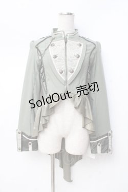 画像1: Ozz oneste / 編み上げ燕尾ジャケット  カーキ Y-25-09-29-095-OO-JA-AS-ZY