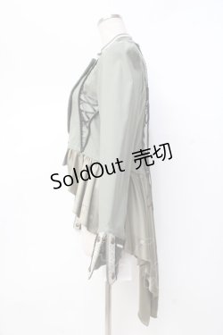 画像2: Ozz oneste / 編み上げ燕尾ジャケット  カーキ Y-25-09-29-095-OO-JA-AS-ZY