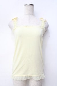 LIZ LISA / バラリボンキャミソール 0 イエロー Y-25-09-29-100-LO-TO-SZ-ZT201