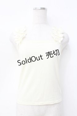 画像1: LIZ LISA / スリーブフリルタンクトップ 0 イエロー Y-25-09-29-101-LO-TO-SZ-ZI