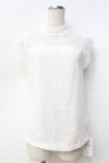 axes femme / 総レースプチスタンドプルオーバー  白 Y-25-09-29-110-AX-TO-SZ-ZY