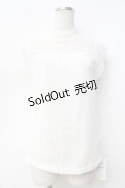 画像1: axes femme / 総レースプチスタンドプルオーバー  白 Y-25-09-29-110-AX-TO-SZ-ZY