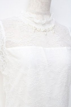 画像3: axes femme / 総レースプチスタンドプルオーバー  白 Y-25-09-29-110-AX-TO-SZ-ZY