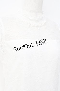 画像3: axes femme / 総レースプチスタンドプルオーバー  白 Y-25-09-29-110-AX-TO-SZ-ZY