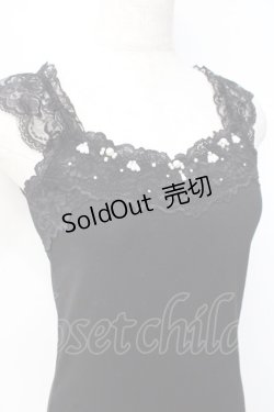 画像3: axes femme POETIQUE / パールレースデザインタンク  黒「 Y-25-09-29-111-AX-TO-SZ-ZY