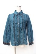 axes femme / ストライプブラウス  グリーン Y-25-09-29-112-AX-BL-SZ-ZY