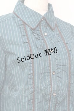 画像3: axes femme / ストライプブラウス  グリーン Y-25-09-29-112-AX-BL-SZ-ZY