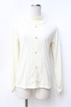 画像1: axes femme / レースデザインカットソー  生成り Y-25-09-29-113-AX-TO-SZ-ZY