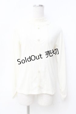 画像1: axes femme / レースデザインカットソー  生成り Y-25-09-29-113-AX-TO-SZ-ZY