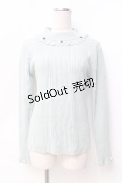 画像1: axes femme / バラボトルネックニットプルオーバー F ミント Y-25-09-29-117-AX-TO-SZ-ZY