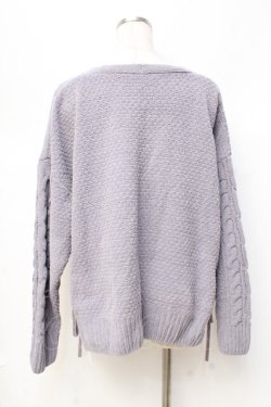 画像3: axes femme / サイドレースアップニットカーディガン M ラベンダー Y-25-09-29-118-AX-TO-SZ-ZY