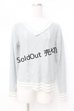 画像1: axes femme / ライン入りニット  ミント Y-25-09-29-119-AX-TO-SZ-ZY