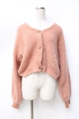 F i.n.t / リボン釦シュガーラメカーディガン F ピンクブラウン Y-25-09-29-120-CA-TO-SZ-ZY
