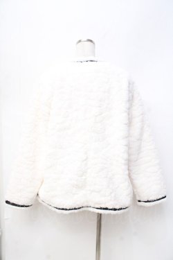 画像2: axes femme POETIQUE / リボンデザインファージャケット Ｍ 生成り Y-25-09-29-121-AX-JA-SZ-ZY