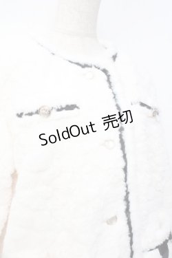 画像3: axes femme POETIQUE / リボンデザインファージャケット Ｍ 生成り Y-25-09-29-121-AX-JA-SZ-ZY