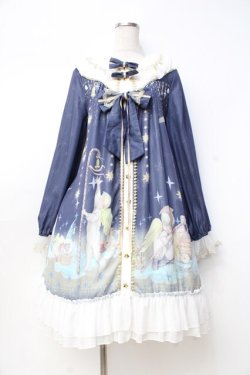 画像1: Snowdrop to Saint Maria / 星の王子さまワンピース L 紺 Y-25-09-29-124-LO-OP-SZ-ZY