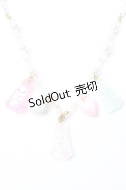 画像1: Angelic Pretty / Gummy Bunnyネックレス  白 Y-25-09-29-002-AP-AC-SZ-ZY