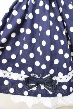 画像5: Angelic Pretty / ポルカドットジャンパースカート  紺 Y-25-09-29-126-AP-OP-SZ-ZY