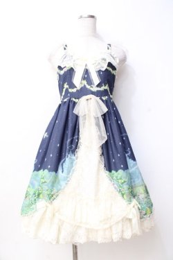 画像1: BABY,THE STARS SHINE BRIGHT / Fairy Topialium 〜Trifolium 仕立ての約束の森〜Repensジャンパースカート  紺 Y-25-09-29-127-BA-OP-SZ-ZY