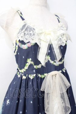 画像4: BABY,THE STARS SHINE BRIGHT / Fairy Topialium 〜Trifolium 仕立ての約束の森〜Repensジャンパースカート  紺 Y-25-09-29-127-BA-OP-SZ-ZY