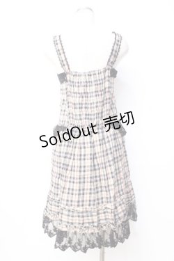 画像2: axes femme / チェック柄切り替えシャーリングキャミワンピース  ベージュ Y-25-09-29-130-AX-OP-SZ-ZY