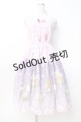axes femme kawaii / ブルーミングガーデンジャンパースカート M ピンク Y-25-09-29-134-AX-OP-SZ-ZI