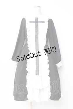 画像1: axes femme POETIQUE / レースクロスシスターワンピース  黒 Y-25-09-29-138-AX-OP-SZ-ZY