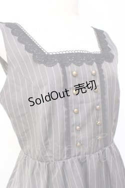 画像3: m petit by misako / TT*AOKストライプジャンパースカート L 中灰 Y-25-09-29-140-LO-OP-SZ-ZY