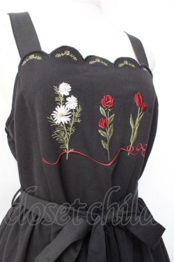 画像3: axes femme / リボンフラワー刺繍ジャンスカ M 黒 Y-25-09-29-141-AX-OP-SZ-ZY