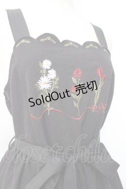 画像3: axes femme / リボンフラワー刺繍ジャンスカ M 黒 Y-25-09-29-141-AX-OP-SZ-ZY