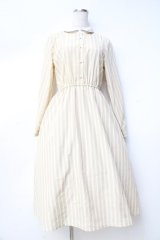 F i.n.t / クレリックストライプシャツワンピース/ポムポムプリン F ベージュ Y-25-09-29-142-CA-OP-SZ-ZY