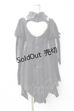 画像1: epetice / ハート型開口ワンピース  黒 Y-25-09-29-145-LO-OP-SZ-ZY