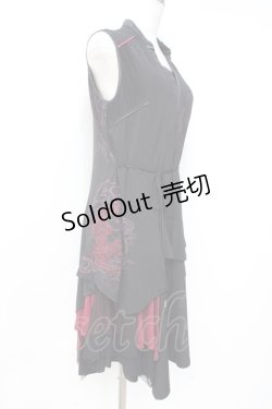 画像4: Ozz Croce / アシメメッシュワンピース  黒 Y-25-09-29-146-OO-OP-SZ-ZY