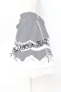 画像2: Angelic Pretty / スカラップドーリィスカート  黒×白 Y-25-09-29-148-AP-SK-SZ-ZY