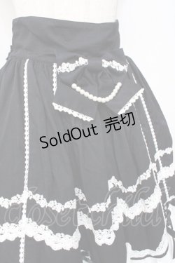 画像4: Angelic Pretty / スカラップドーリィスカート  黒×白 Y-25-09-29-148-AP-SK-SZ-ZY