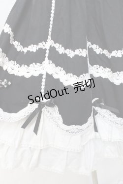 画像5: Angelic Pretty / スカラップドーリィスカート  黒×白 Y-25-09-29-148-AP-SK-SZ-ZY