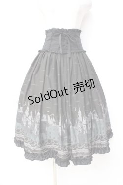 画像1: axes femme POETIQUE / ダークメルヘン柄ミディスカート  グリーン Y-25-09-29-150-AX-SK-SZ-ZY