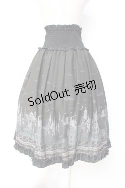 画像2: axes femme POETIQUE / ダークメルヘン柄ミディスカート  グリーン Y-25-09-29-150-AX-SK-SZ-ZY