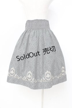 画像2: axes femme / ダークオーナメント柄スカート  グリーン Y-25-09-29-151-AX-SK-SZ-ZI